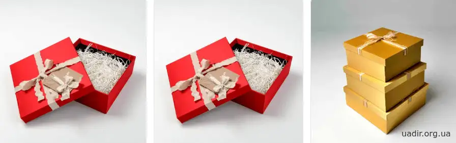 Подарункові коробки